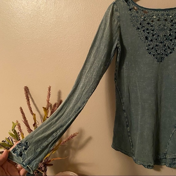 Free People Olive Green Top Size Small - Picture 10 of 14